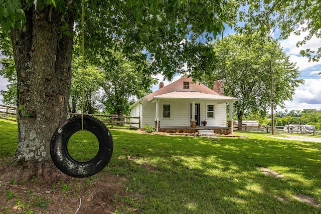 1108 Pruitt Ln, Gallatin, TN 37066 - view of front of property featuring a chimney and covered porch