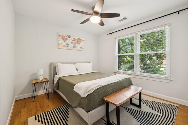 3453 Parkwood Ct, Hermitage, TN 37076 - bedroom featuring wood finished floors, baseboards, and a ceiling fan