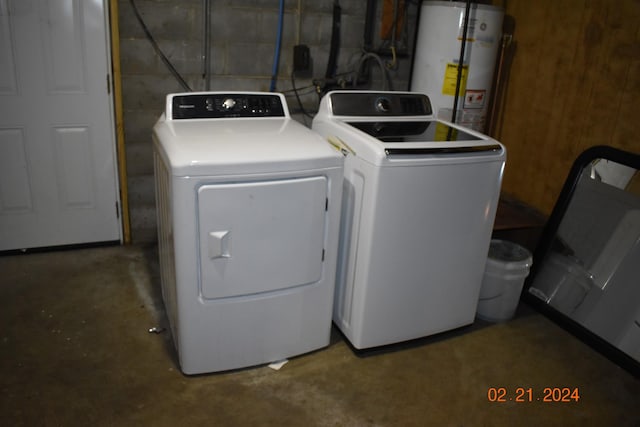 5061 Mclendon Dr, Antioch, TN 37013 - laundry room featuring separate washer and dryer and gas water heater
