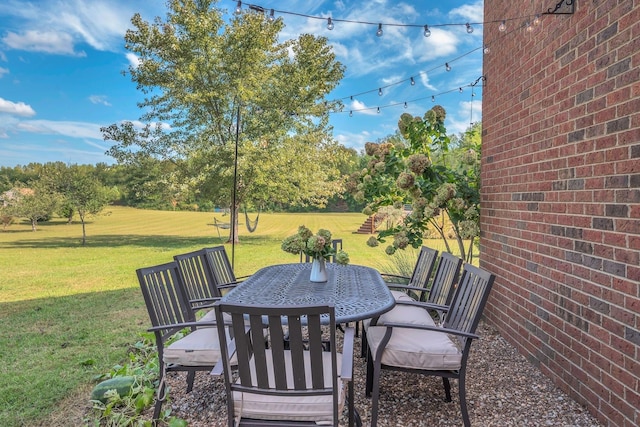 5950 Clarksville Pike, Joelton, TN 37080 - view of patio / terrace with outdoor dining space and view of scattered trees