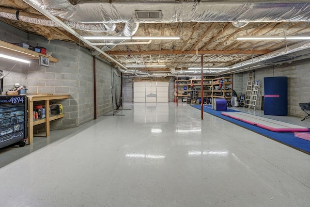 152 Camaro Dr, Chapmansboro, TN 37035 - unfinished below grade area featuring concrete block wall