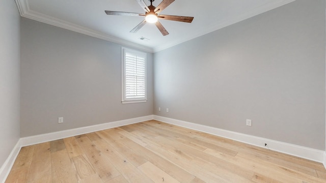 20 Daniels Dr, Franklin, TN 37064 - empty room featuring light wood-style flooring, crown molding, baseboards, and ceiling fan