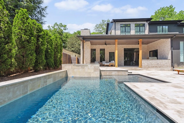2915 Compton Rd, Nashville, TN 37215 - swimming pool with ceiling fan, a patio, and an outdoor hangout area