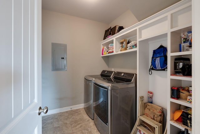 2001 Katach Ct, Spring Hill, TN 37174 - washroom with electric panel and separate washer and dryer