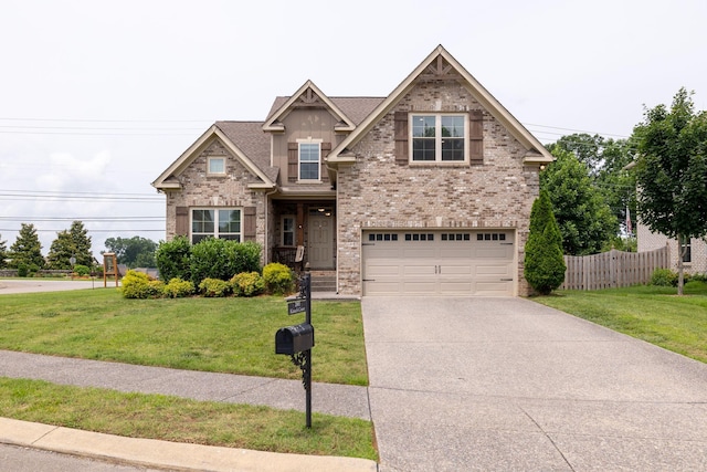 2001 Katach Ct, Spring Hill, TN 37174 - view of front facade with driveway, a garage, and brick siding