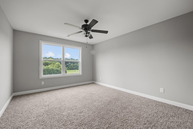 276 Indian Creek Rd, Cumberland Furnace, TN 37051 - carpeted spare room with baseboards and ceiling fan