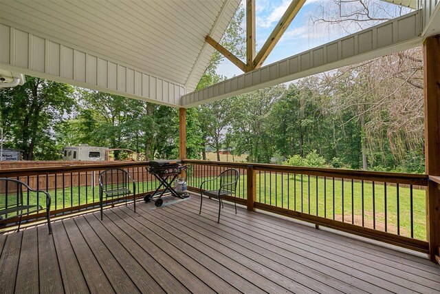 6400 Williams Rd, Cross Plains, TN 37049 - deck with a lawn