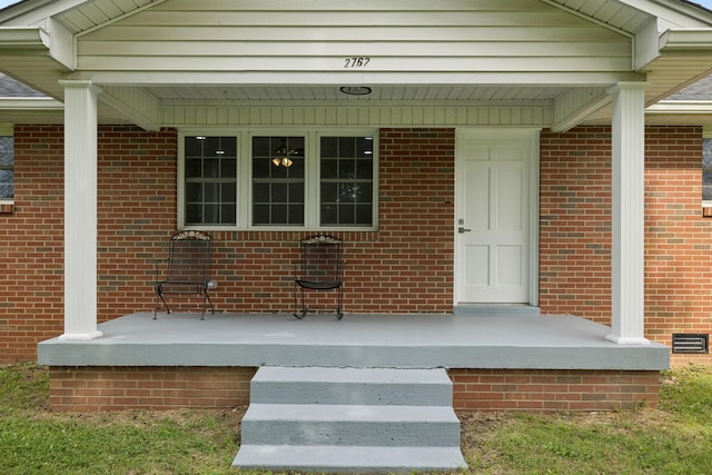 2762 Hunters Point Pike, Lebanon, TN 37087 - doorway to property with a porch and brick siding