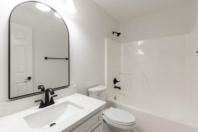 5026 Hectare Ln, La Vergne, TN 37086 - bathroom featuring toilet, vanity, and shower / washtub combination