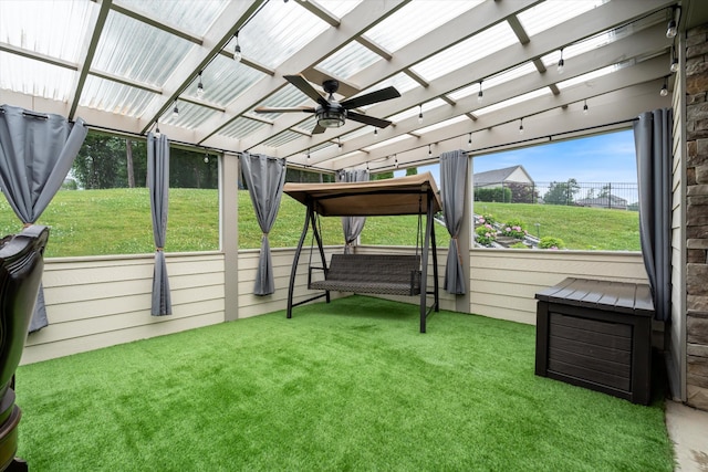 793 Alameda Ave, Nolensville, TN 37135 - view of grassy yard with a pergola and a ceiling fan
