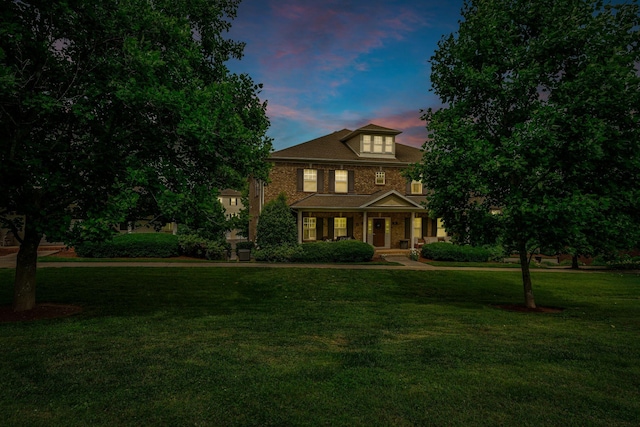 1033 Park Run Dr, Franklin, TN 37067 - american foursquare style home featuring a lawn and a porch