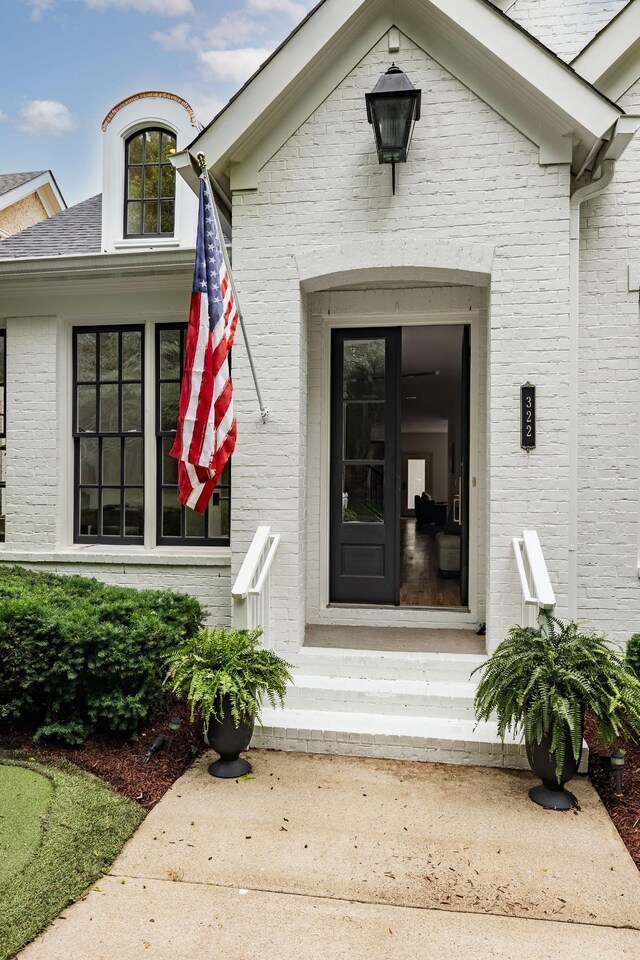 322 Starling Ln, Franklin, TN 37064 - doorway to property featuring brick siding