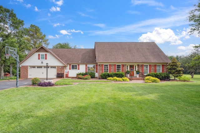 5013 Baker Rd, Murfreesboro, TN 37129 - cape cod home featuring brick siding, driveway, an attached garage, and a front lawn