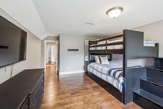 146 Island Way, Winchester, TN 37398 - bedroom with hardwood / wood-style flooring and vaulted ceiling