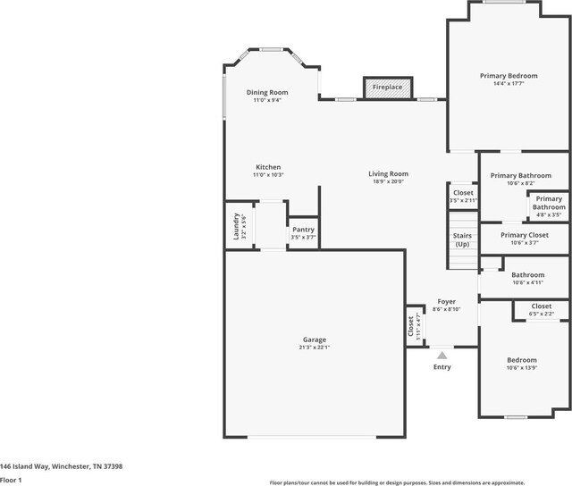 146 Island Way, Winchester, TN 37398 - view of property floor plan