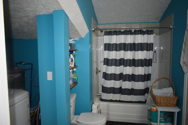 34 Thompson Hollow Rd, Carthage, TN 37030 - full bathroom with a textured ceiling, shower / tub combo, and water heater