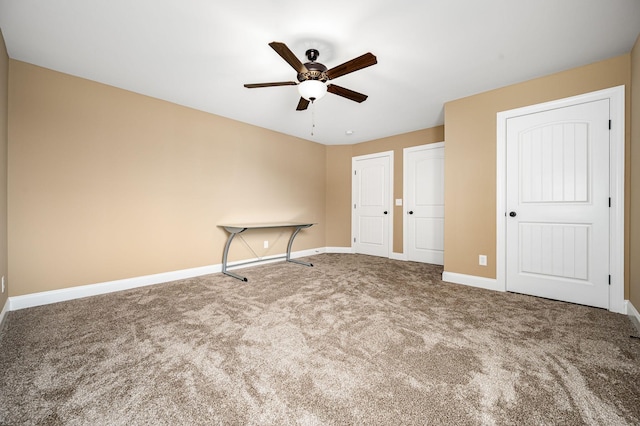 2816 Lightning Bug Dr, Murfreesboro, TN 37129 - unfurnished bedroom featuring carpet flooring, two closets, and ceiling fan