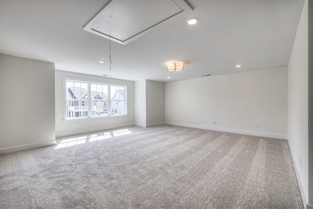4025 Singing Creek Dr, Franklin, TN 37064 - empty room featuring attic access, carpet floors, and recessed lighting