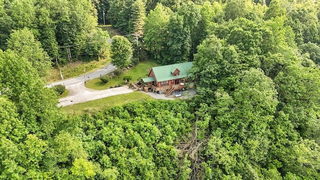 2875 Stage Coach Rd, Sewanee, TN 37375 - aerial view of property and surrounding area featuring a heavily wooded area