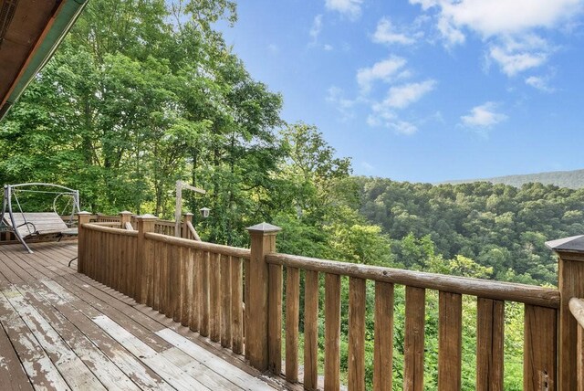 2875 Stage Coach Rd, Sewanee, TN 37375 - wooden deck featuring a forest view