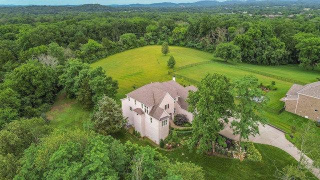 6013 Blackwell Ln, Franklin, TN 37064 - aerial view of property and surrounding area with a forest and mountains