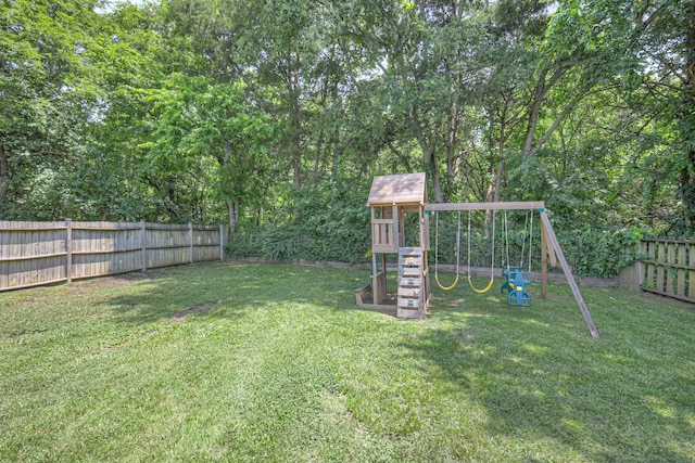 168 N Wagon Trl, Murfreesboro, TN 37128 - fenced backyard with a playground