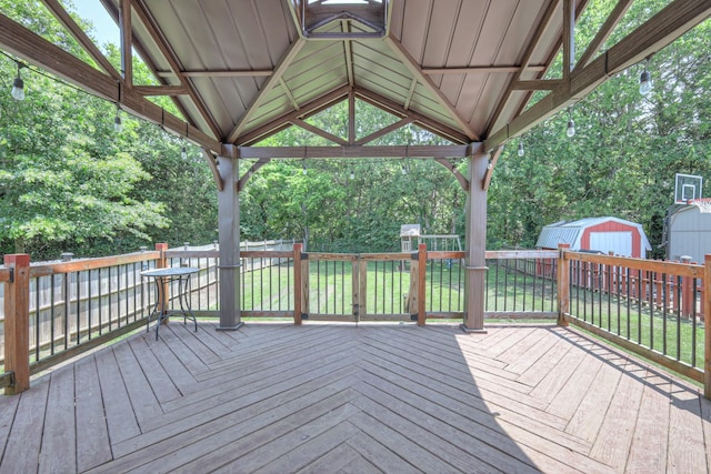 168 N Wagon Trl, Murfreesboro, TN 37128 - wooden deck with a shed and a gazebo