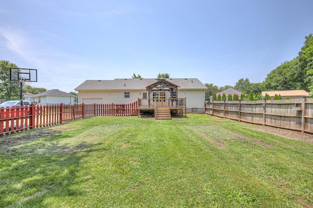 168 N Wagon Trl, Murfreesboro, TN 37128 - back of house with a deck and a fenced backyard