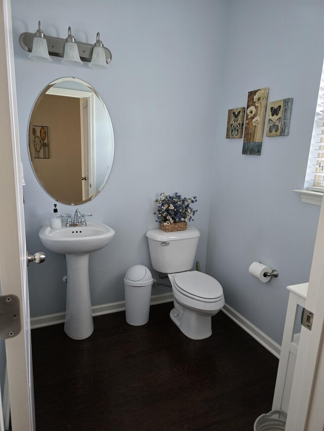 1736 Bellamy Ln, Murfreesboro, TN 37128 - half bathroom with toilet and wood finished floors