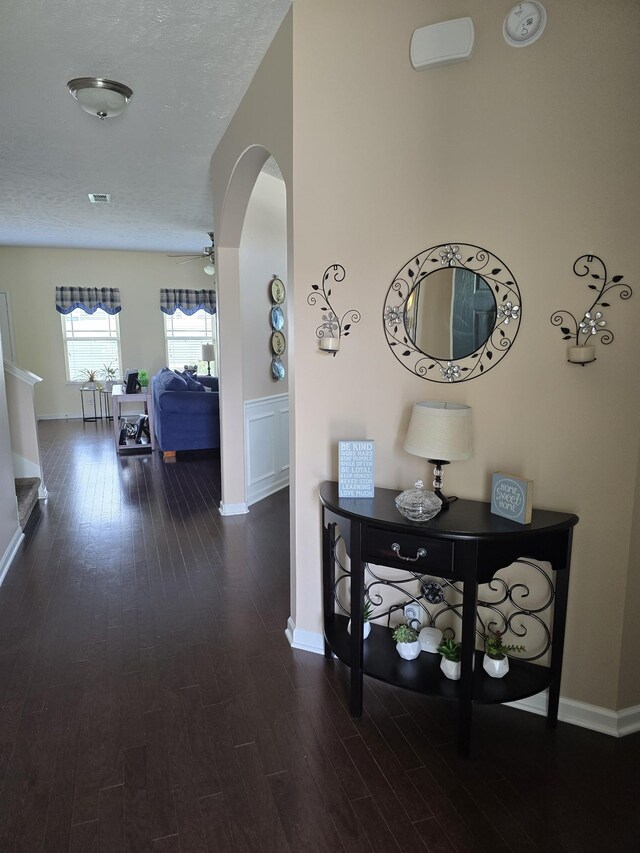 1736 Bellamy Ln, Murfreesboro, TN 37128 - hall with wood finished floors and arched walkways