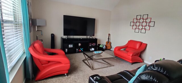 1736 Bellamy Ln, Murfreesboro, TN 37128 - carpeted living area with vaulted ceiling