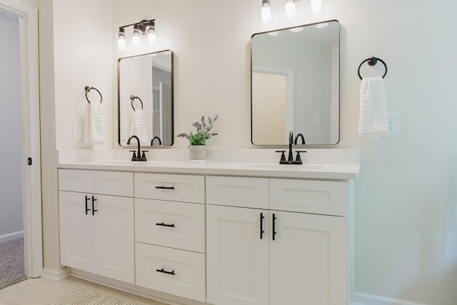 100 Crestfield Pl, Franklin, TN 37069 - bathroom featuring double vanity and tile patterned flooring