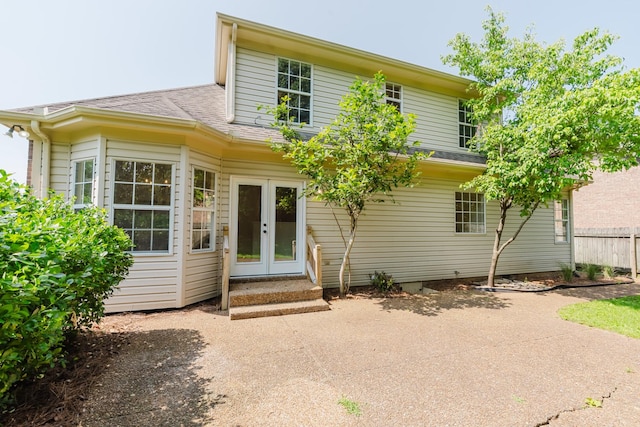100 Crestfield Pl, Franklin, TN 37069 - back of house with french doors and roof with shingles