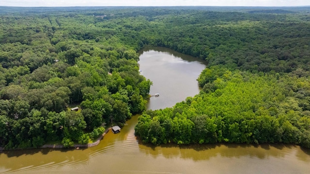 554 Hickman Shores Rd, Dover, TN 37058 - drone / aerial view of a heavily wooded area and a nearby body of water