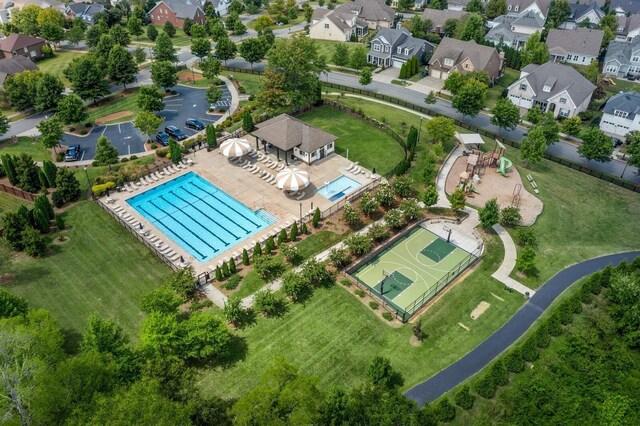 318 Finnhorse Ln, Franklin, TN 37064 - aerial view of property and surrounding area with a pool area