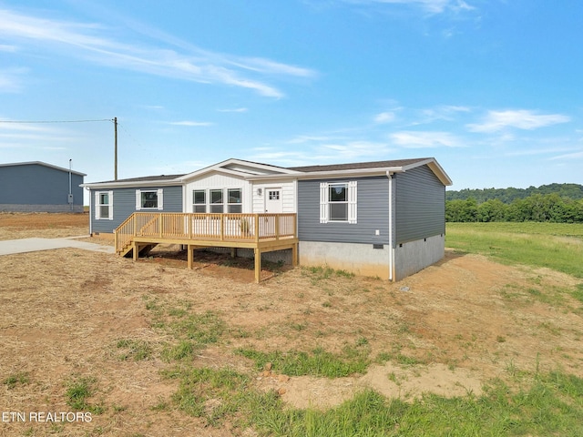 1559 River Path, Morristown, TN 37813 - rear view of house with a wooden deck and crawl space