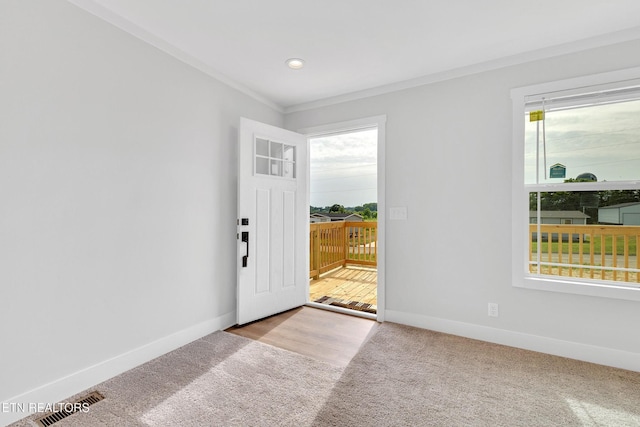 1559 River Path, Morristown, TN 37813 - carpeted foyer entrance featuring crown molding and recessed lighting