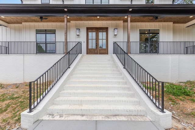 7312 Walker Rd, Fairview, TN 37062 - entrance to property with covered porch and french doors