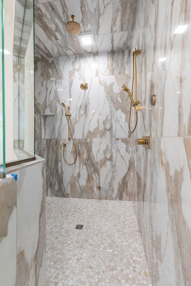 7312 Walker Rd, Fairview, TN 37062 - bathroom featuring a marble finish shower