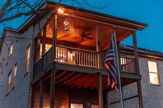 2044 Albatross Way, Gallatin, TN 37066 - view of home's exterior with brick siding and a ceiling fan