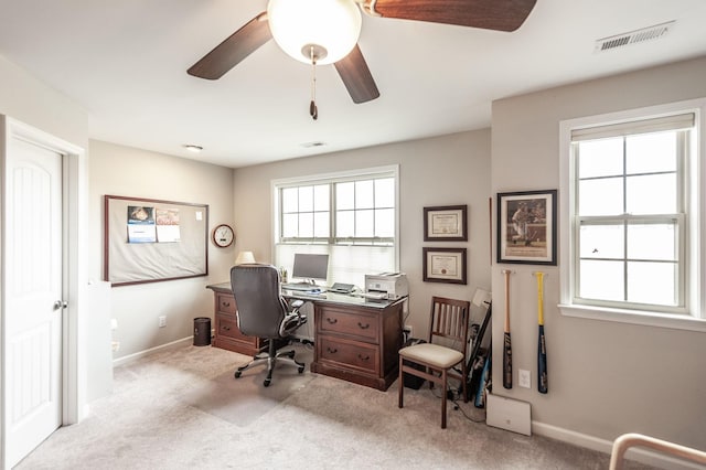 2044 Albatross Way, Gallatin, TN 37066 - carpeted office space featuring ceiling fan and baseboards