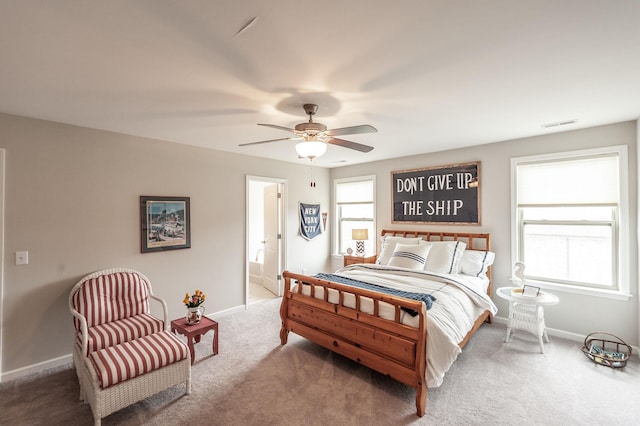 2044 Albatross Way, Gallatin, TN 37066 - carpeted bedroom featuring a ceiling fan and ensuite bath