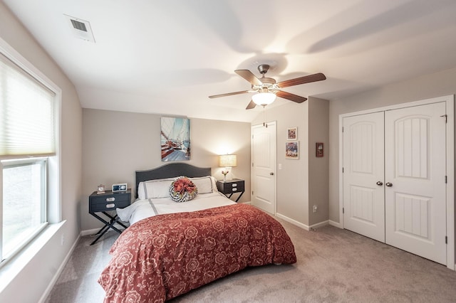 2044 Albatross Way, Gallatin, TN 37066 - bedroom featuring carpet flooring, a closet, and ceiling fan