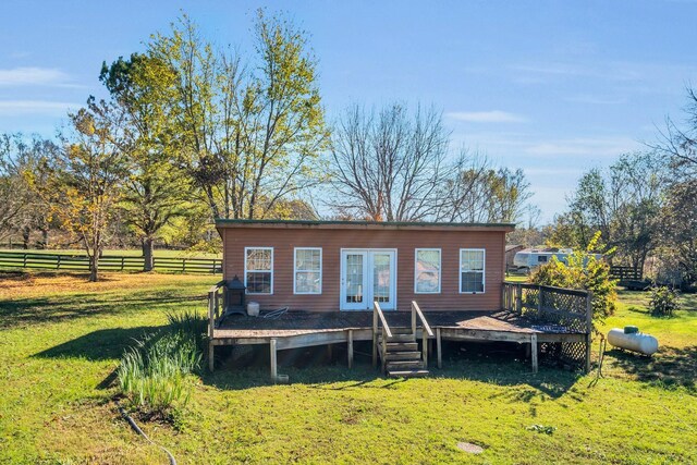 1010 Scott Rd, Bethpage, TN 37022 - back of house featuring a wooden deck and french doors
