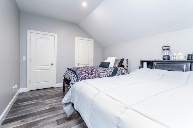 3134 Friars Bridge Pass, Franklin, TN 37064 - bedroom featuring wood finished floors and vaulted ceiling