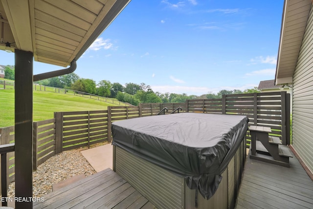8012 Campbells Point Rd, Corryton, TN 37721 - deck featuring a hot tub
