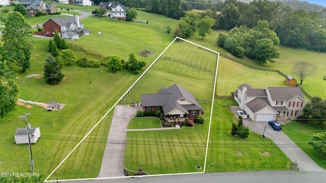 8012 Campbells Point Rd, Corryton, TN 37721 - aerial view of sparsely populated area featuring property parcel outlined