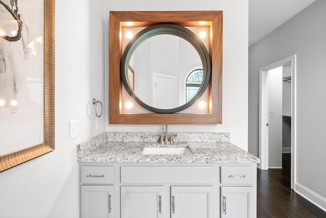 1150 Reda Dr, Clarksville, TN 37042 - bathroom featuring vanity and wood finished floors