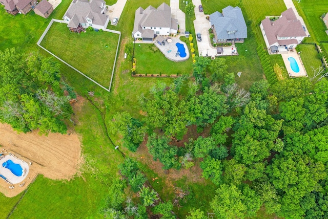 1150 Reda Dr, Clarksville, TN 37042 - aerial view of residential area featuring a pool