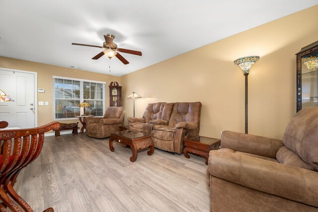286 Killian Way, Mount Juliet, TN 37122 - living room with ceiling fan and light wood-style floors
